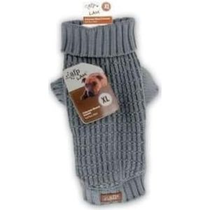 AFP All For Paws Fishermans Woven Grey Dog Sweatshirt, Dog Sweater, Four (Small) (XL)