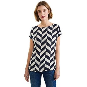 Street One Damesshirt met korte mouwen, blauw (deep blue), 34