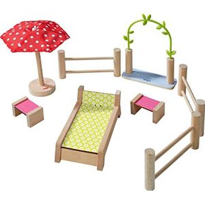 HABA Little Friends 306717 Poppenhuismeubel, tuin, accessoires voor buigpop vanaf 3 jaar