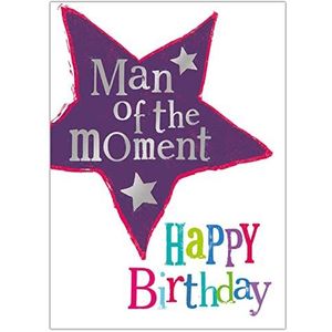 Danilo Promotions Limited Officieel gelicenseerde Brightside wenskaart, Man van het moment, verjaardagskaart voor mannen, verjaardagskaart voor heren, multi, 172 mm x 124 mm