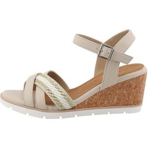 Tom Tailor Dames 5390040024 sleehaksandalen, crème, 37 EU, crème, 37 EU