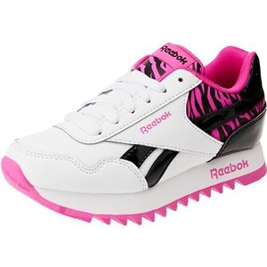Reebok Royal Classic Jogger Platform Sneaker, Wit/Core Zwart/Laser Roze F23, 12.5 UK, Witte kern zwarte laser roze F23