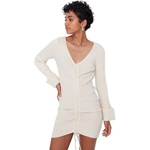 Trendyol Acryl Jurk - Beige - Standard L Beige, Beige, L