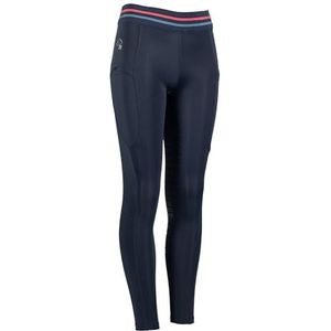 HKM Aymee siliconen volzit Leggings voor kinderen Donkerblauw 98/104
