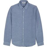 L31081_heren shirt ls, blauw (stone blue), XL