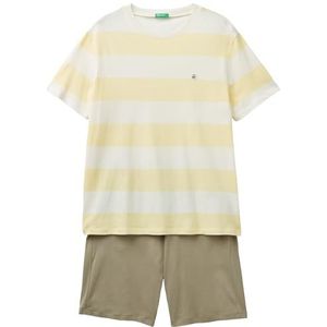 United Colors of Benetton Pig(T-shirt + short) 3ERS4P025 pyjama-set, meerkleurig 901, XL heren, meerkleurig 901, XL