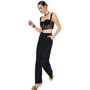 Trendyol Vrouwen Broek Zwarte broek, Zwart, 38