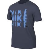 Nike - Hyverse Dri-Fit HJ3074-437 - T-shirt - Blauw en Zwart - Korte Mouwen
