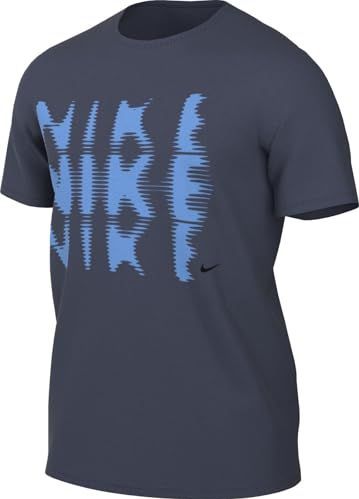 Nike - Hyverse Dri-Fit HJ3074-437 - T-shirt - Blauw en Zwart - Korte Mouwen