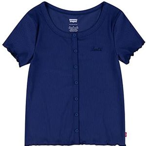 Levi's Kids Girl's LVG SS Ronde Hals Geribbelde Gebreide S/S TOP, Twilight Blue, 3 Jaar