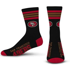 FBF Unisex's 4 Stripe Deuce Crew Sock, Teamkleur, L, Teamkleur, Large