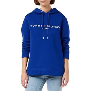 Tommy Hilfiger - Pullover Hoody - Dames Sweatshirts - Dames Hoodies - Kleding Voor Tienermeisjes - Dames Hoodies - Cadeau Voor Vrouwen - Dames Sweatshirt, Vet Blauw, XXS
