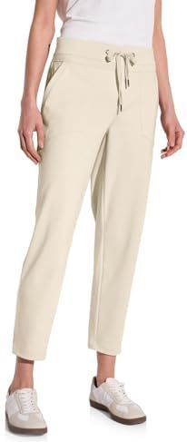 Street One Dames Loose Fit broek in Beige, in size: 32