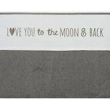 Meyco Love you to the moon & back wieglaken - grey - 75x100cm