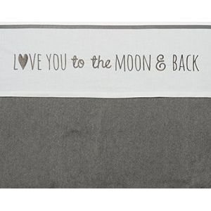 Meyco Love you to the moon & back wieglaken - grey - 75x100cm