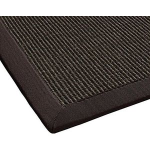 Vloermeister sisal tapijt modern hoogwaardige rand plat geweven modern 60x110 donkerbruin