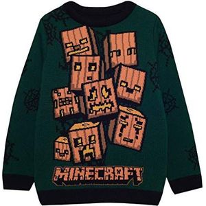 Minecraft Creeper Pumpkins Gebreide trui, Kinderen, 116-170, Waldgrün, Officiële Koopwaar