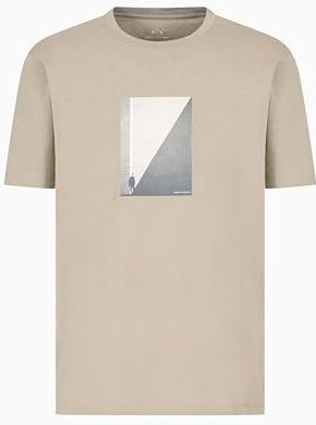 Armani Exchange - T-shirt - Beige - Katoen - Korte Mouwen