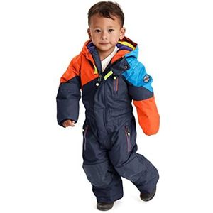 Killtec Kesley Mini Sneeuwpak voor kinderen, ski-overall met capuchon, 10.000 mm waterkolom, skipak voor jongens en meisjes, donkerblauw, 98/104