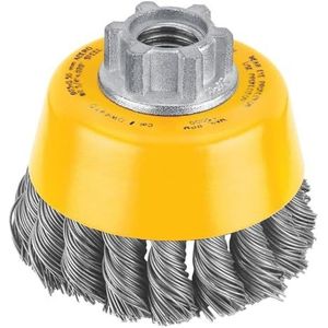 Dewalt 4910 3 inch van 5/8 inch-11 geknoopt potborstel/koolstofstaal .020 inch