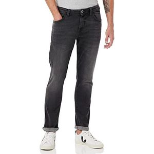 TOM TAILOR Uomini Josh Regular Slim Jeans 1034661, 10219 - Used Mid Stone Grey Denim, 34W / 32L