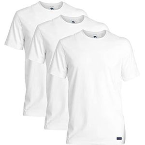 Ted Baker Heren 3-pack, ademend, katoen, stretch, ronde hals, T-shirt, Wit, S