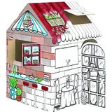BANKERS BOX at Play Treats and Eats Kartonnen Speelhuis voor Kinderen Craft Kleuring - 100% Recyclebaar - FSC gecertificeerd - Wit