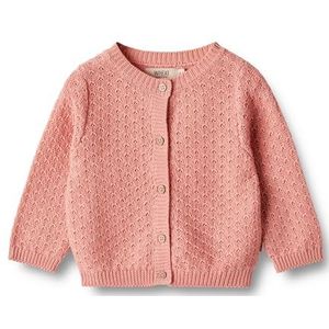 Wheat Magnella GOTS-gecertificeerd duurzaam gebreid vest voor meisjes, 2509 rozet, 80