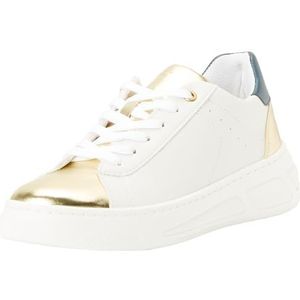 Geox D LJUBA A Sneakers voor dames, wit/platinum, 41 EU, Wit Platinum, 41 EU