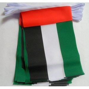 Slinger 6 meter 20 Verenigde Arabische Emiraten Vlaggen 21x15 cm - Emiraten Vlag 15 x 21 cm - AZ FLAG