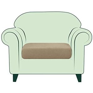 CHUN YI Kussensloop, rekbaar, sofakussen, jacquard, sofakussen, hoes voor meubels (1-zits, zand)