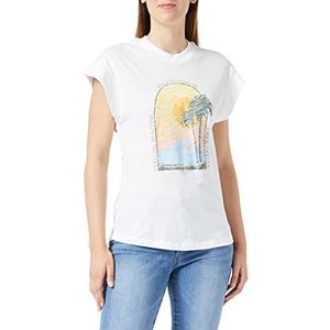 ONLY Dames ONLZOE S/L Beach TOP Box JRS T-shirt, Cloud Dancer/Print: Hanolulu, S, Cloud Dancer/Print: hanolulu, S