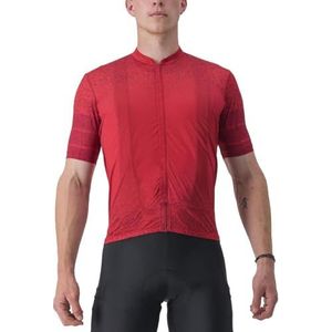 CASTELLI Unlimited Terra Jersey fietsshirt heren, Rood (Donker Rood), S