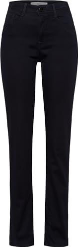 Brax, Dames, Broeken, Blauw, Maat: M Satijn,