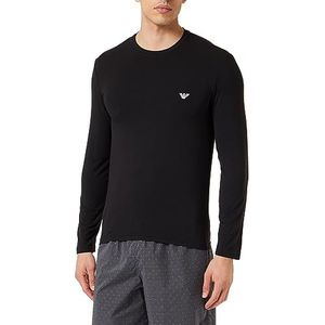 Emporio Armani Heren Mannen Mannen Lange Mouwen Soft Modal T-shirt, zwart, XL