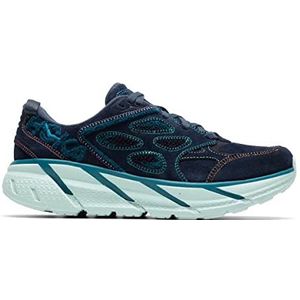 HOKA ONE ONE Clifton L Embroidery, uniseks wandelschoen, Outer Space Blue Coral, 45 1/3 EU