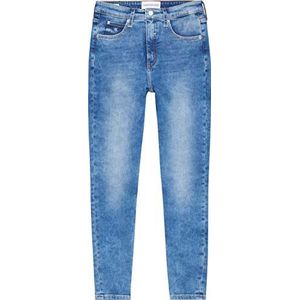 Calvin Klein Jeans Hoge taille Super Skinny Enkeljeans voor dames, Denim Medium, 34W Kort