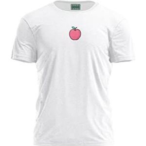 Bona Basics, Digitale print, basic T-shirt voor heren, 100% katoen, wit, casual, bovenstuk voor heren, maat: XL, Wit, XL
