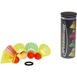 Speedminton Speeder Mix Tube Speedminton C, uniseks, 5-delige set, geel/rood/groen, eenheidsmaat EU