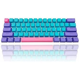 GTSP 61 Keycaps 60 procent, Ducky One 2 Mini Keycaps voor mechanisch toetsenbord, OEM-profiel, RGB PBT toetsdoppenset met sleuteltrekker voor Cherry MX-schakelaars GK61/SK 61/Joker (alleen