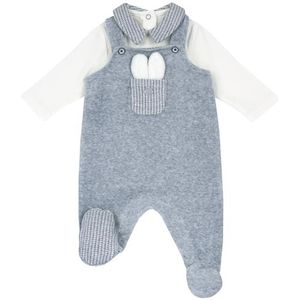 Chicco Romper voor jongens en meisjes, Lichtgrijs, 3 Maanden