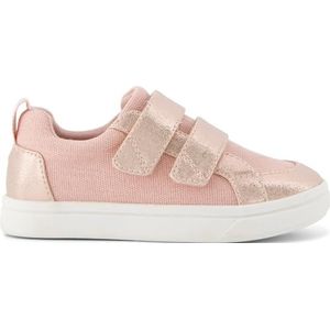 TOMS Cruz dubbele riem haak en lus Sneaker, Pale Rose Metallic PU, 13 UK, Lichtroze Metallic Pu, 32.5 EU