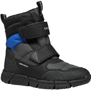 Geox J Flexyper Boy B ABX kinderlaarzen, donkergrijs, koningsblauw, 37 EU