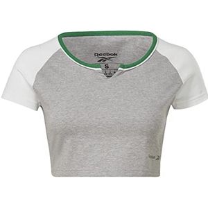 Reebok Dames Identity Crop T-Shirt, Wit, XL, Kleur: wit, S