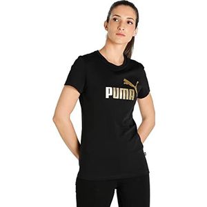 PUMA Dames Ess+ Metallic Logo Tee Tee (pak van 1)