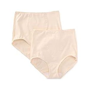 Bali Women's Smoothers Shapewear 2 Pack Cotton Brief with Light Control, Porcelain, 3X-Large