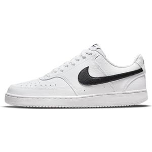 Nike Court Vision Low Next Nature, lage gymschoenen voor dames, Wit Zwart, 40.5 EU