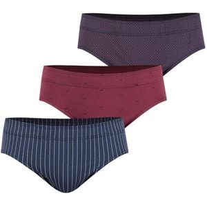 Eminence Chic Intemporel herenondergoed, marineblauw/bordeaux/ruit, XXL