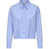 ONLY - Blouse - Lichtblauw - Klassieke Blouse - Lange Mouw