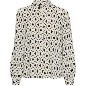 VMVARIA L/S Shirt WVN BTQ GA, berk/Aop: varia, L